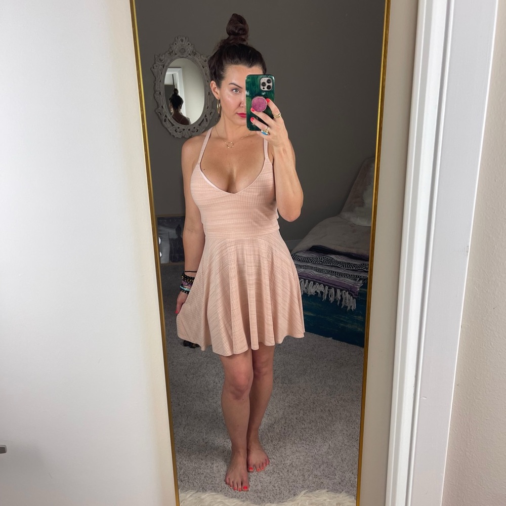Lovers + Friends • Open Back Mini Swing Dress • Pink • M